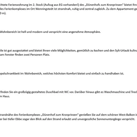 Duenenhof Zum Kronprinzen, App 89 * 베닝슈테트